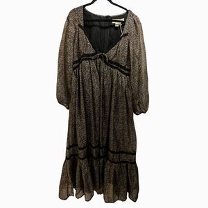 Saltwater LUXE Black and Brown Long Sleeve Dress